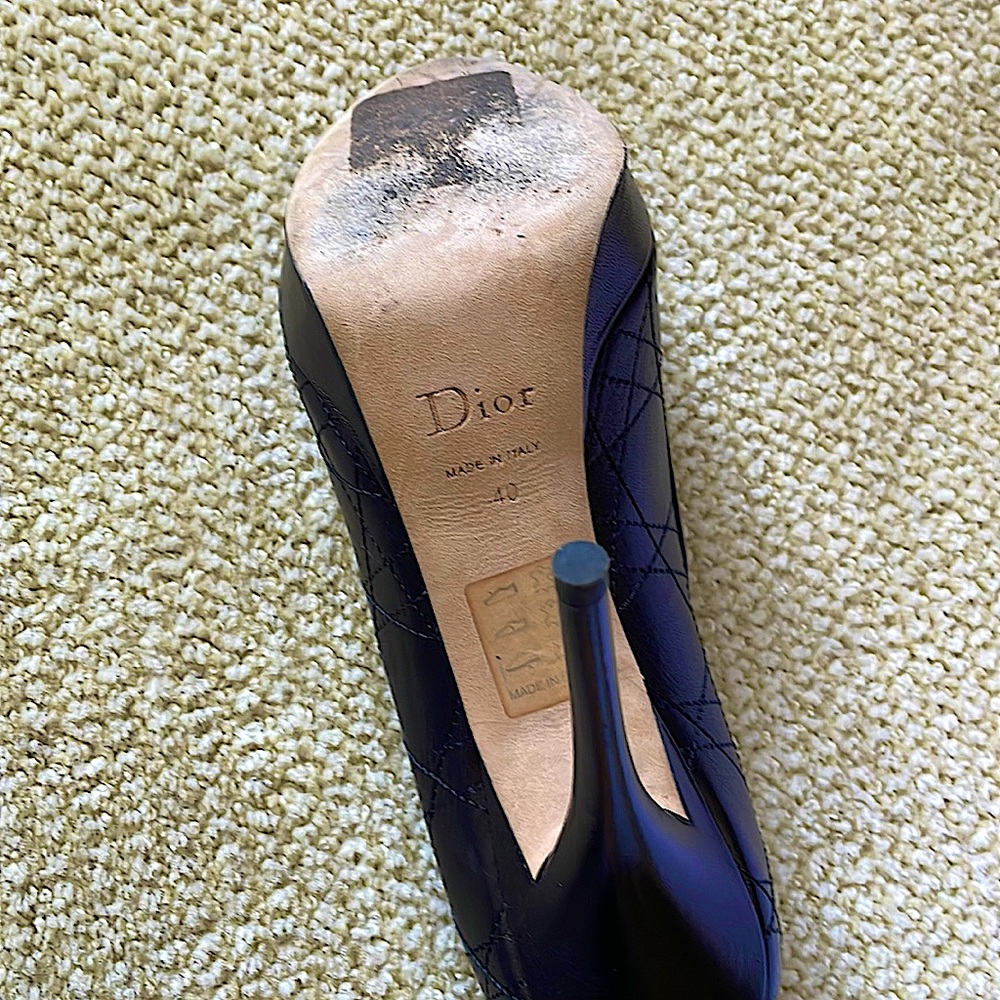 Dior Pump 12CM 900 Noir Cannage Lambski Size 40 - Picture 4 of 5